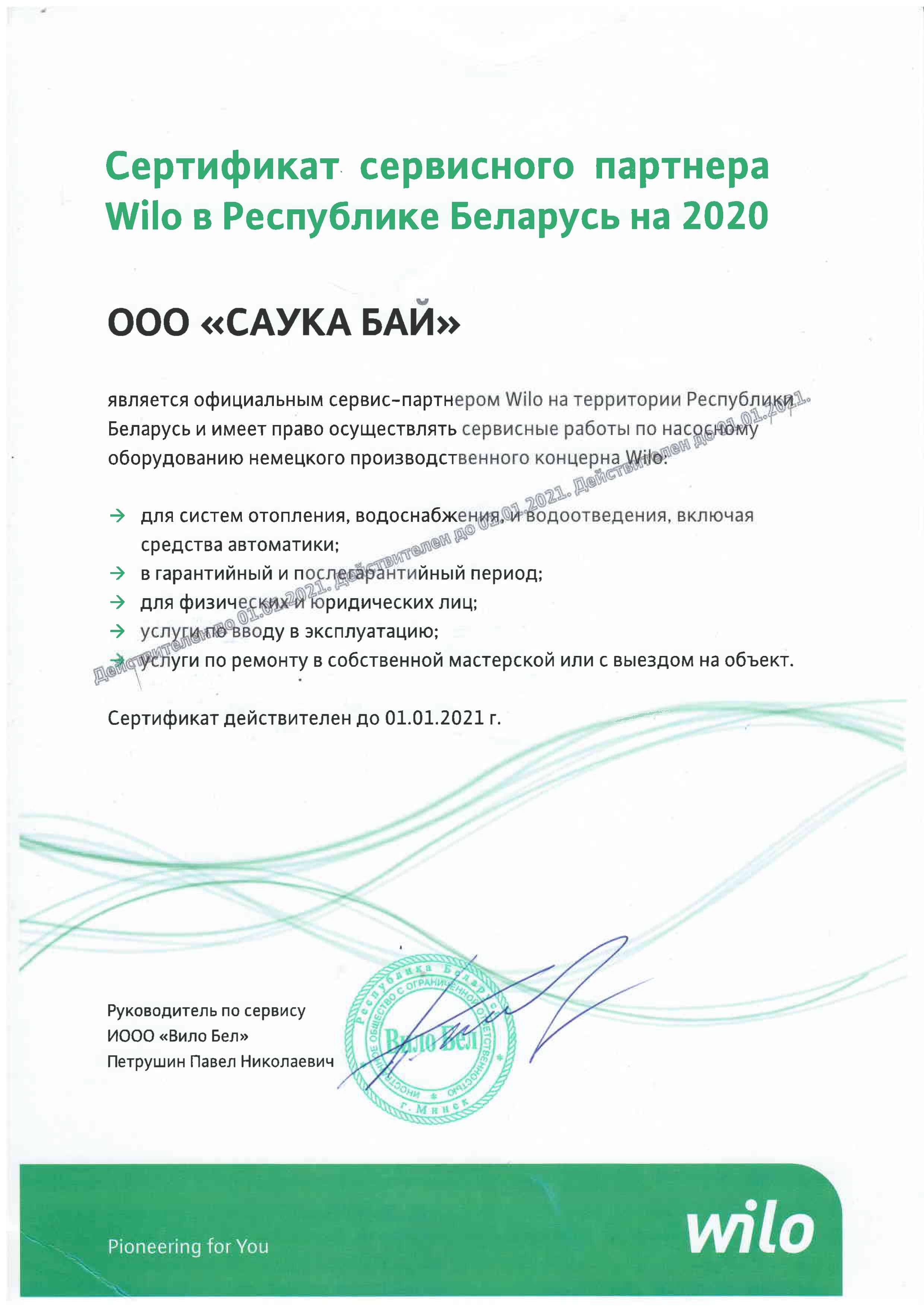 Certificate willo 2020 tiny